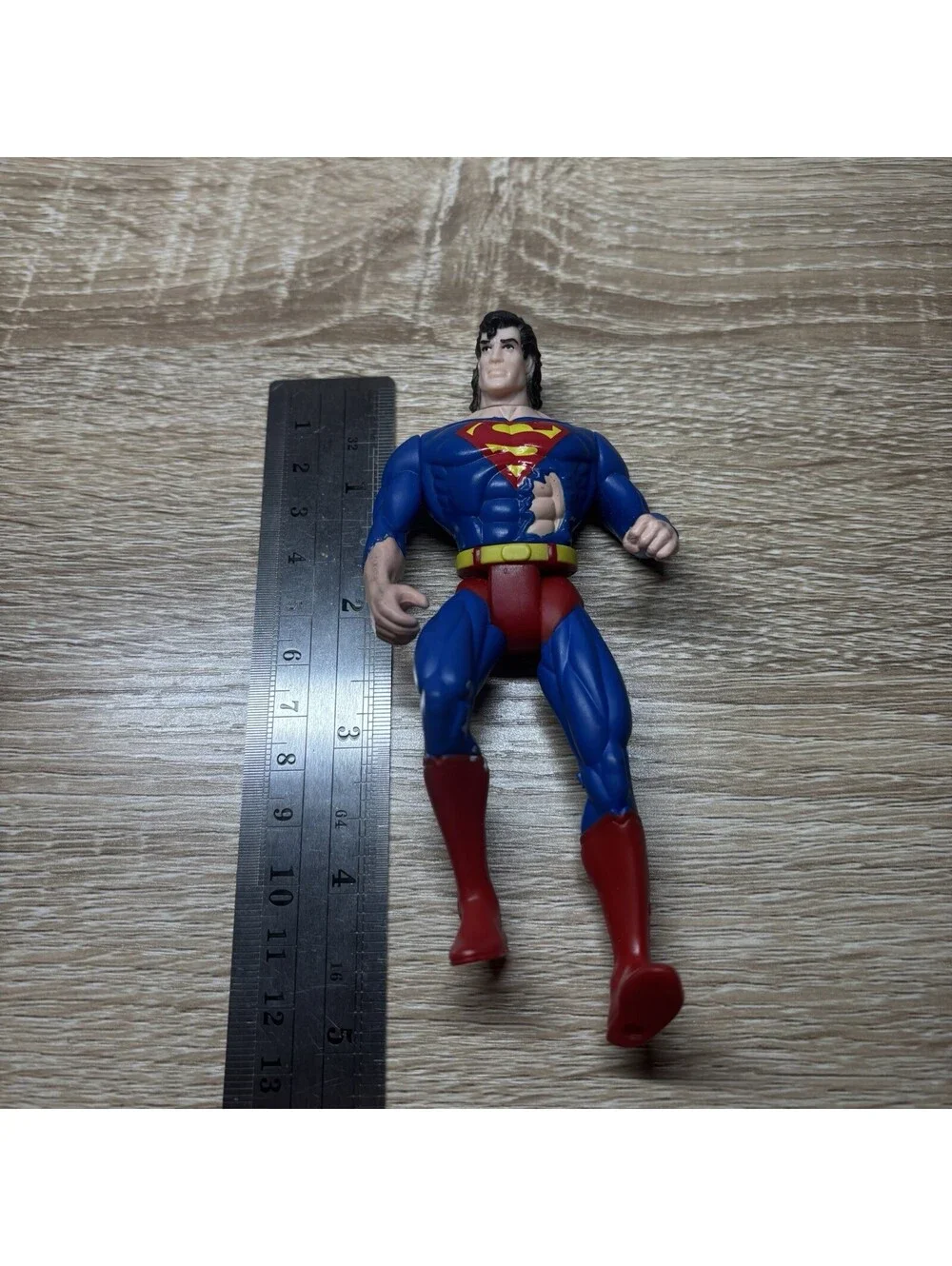Vintage 1995 Kenner Superman Battle Damage Action Figure Man of Steel Mullet 90s